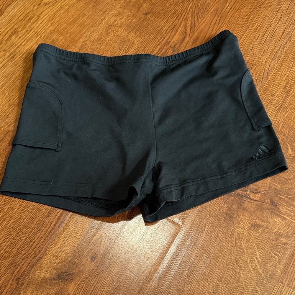 adidas Black Women's Athletic Performance Shorts - Tennis